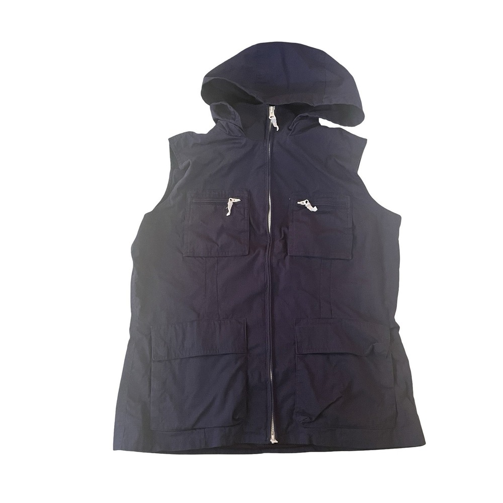Lauren Active Ralph Lauren Women's Size M Navy Blue Cargo Vest Hooded Athleisure